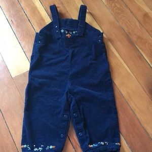 Talbots corduroy overalls with embroidered detail